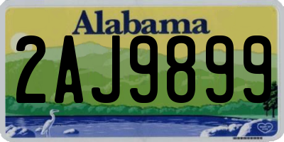 AL license plate 2AJ9899