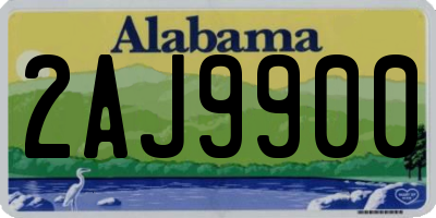 AL license plate 2AJ9900