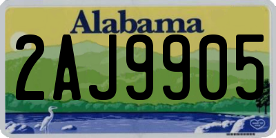 AL license plate 2AJ9905