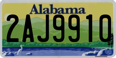AL license plate 2AJ9910