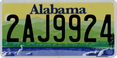 AL license plate 2AJ9924