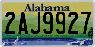 AL license plate 2AJ9927