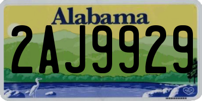 AL license plate 2AJ9929