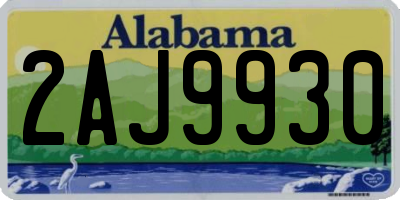 AL license plate 2AJ9930