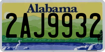 AL license plate 2AJ9932