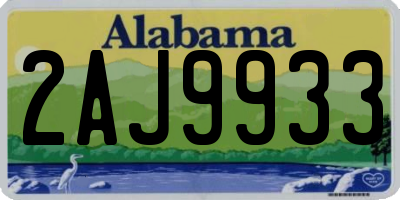AL license plate 2AJ9933