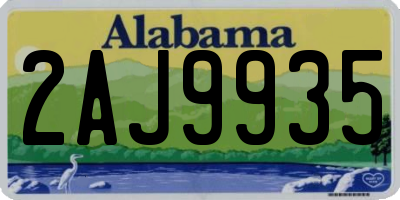 AL license plate 2AJ9935