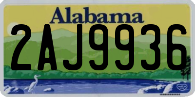 AL license plate 2AJ9936