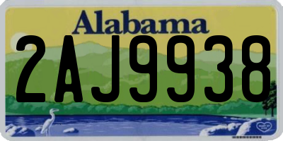 AL license plate 2AJ9938
