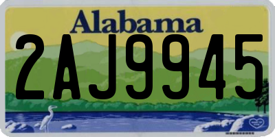 AL license plate 2AJ9945