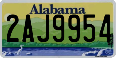 AL license plate 2AJ9954