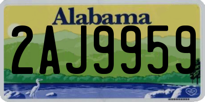 AL license plate 2AJ9959