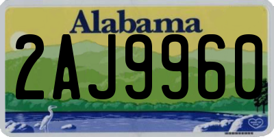 AL license plate 2AJ9960