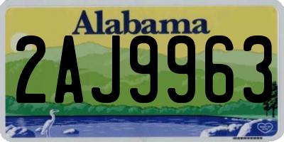 AL license plate 2AJ9963