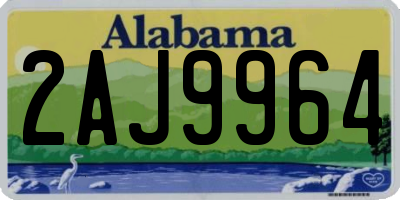 AL license plate 2AJ9964