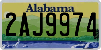 AL license plate 2AJ9974