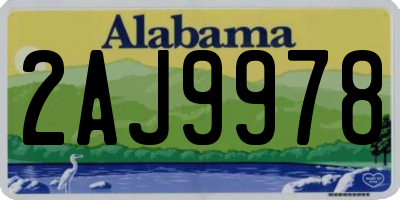 AL license plate 2AJ9978