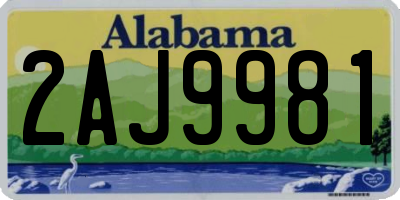AL license plate 2AJ9981