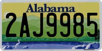 AL license plate 2AJ9985