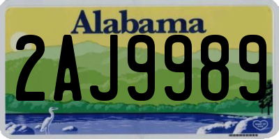 AL license plate 2AJ9989