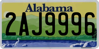 AL license plate 2AJ9996