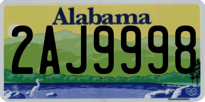 AL license plate 2AJ9998