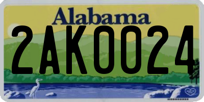 AL license plate 2AK0024