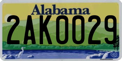 AL license plate 2AK0029