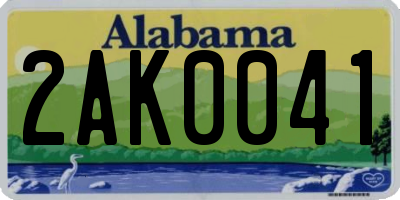 AL license plate 2AK0041