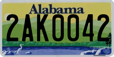 AL license plate 2AK0042