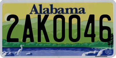 AL license plate 2AK0046