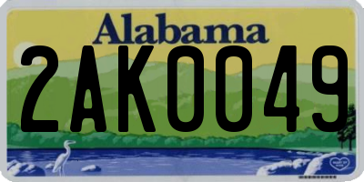 AL license plate 2AK0049