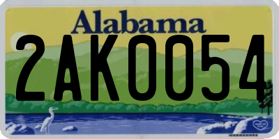 AL license plate 2AK0054