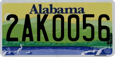 AL license plate 2AK0056