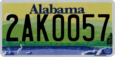 AL license plate 2AK0057