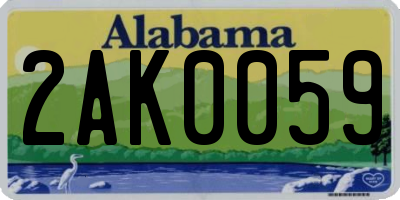 AL license plate 2AK0059