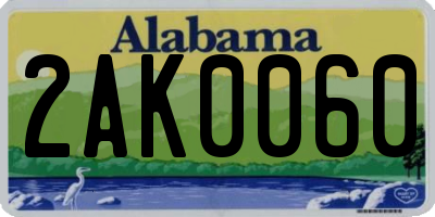 AL license plate 2AK0060