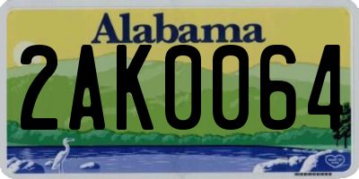 AL license plate 2AK0064