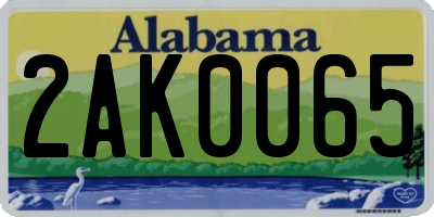 AL license plate 2AK0065