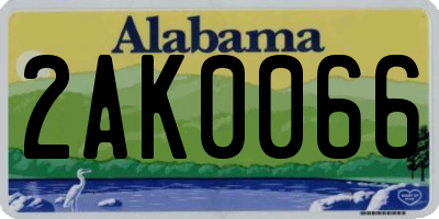 AL license plate 2AK0066
