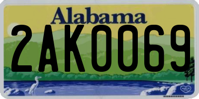 AL license plate 2AK0069