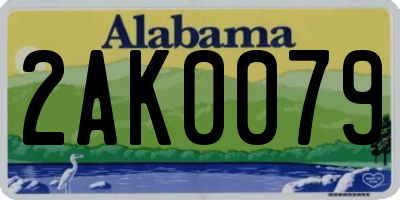 AL license plate 2AK0079