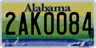 AL license plate 2AK0084