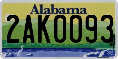 AL license plate 2AK0093