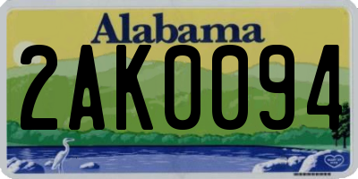 AL license plate 2AK0094