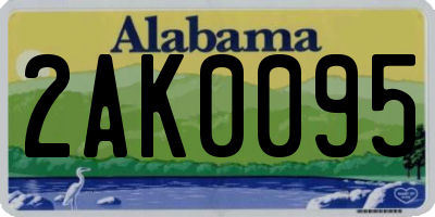 AL license plate 2AK0095
