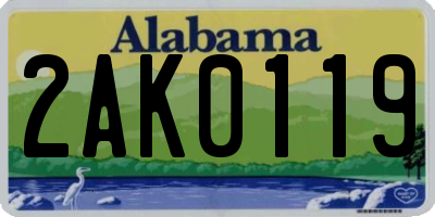 AL license plate 2AK0119