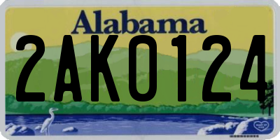 AL license plate 2AK0124