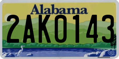 AL license plate 2AK0143