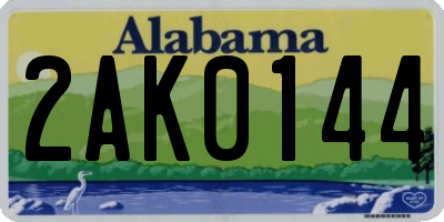 AL license plate 2AK0144